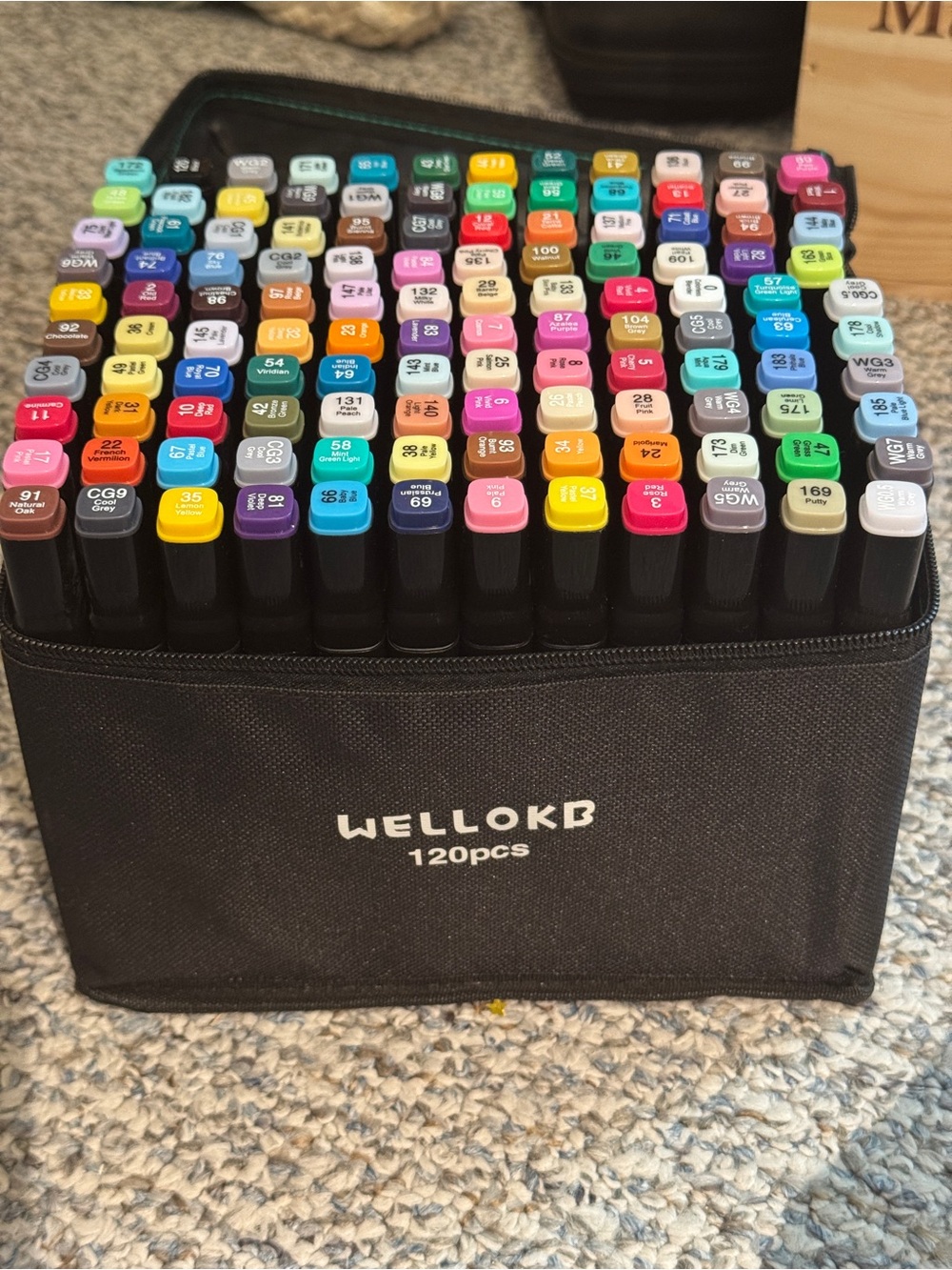 120-Piece Dual Tip Alcohol Ink Marker Set — Multicolor BRAND NEW never used